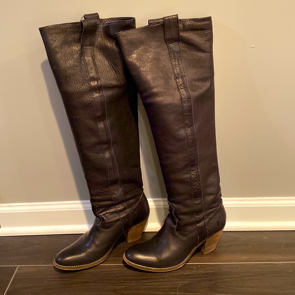 Frye Women’s Taylor Over the Knee Boot - Black Leather